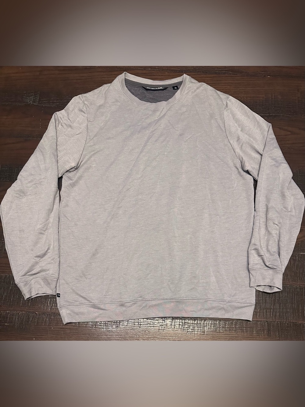 Travis Mathew Crew Neck Gray Long Sleeve Size Large
